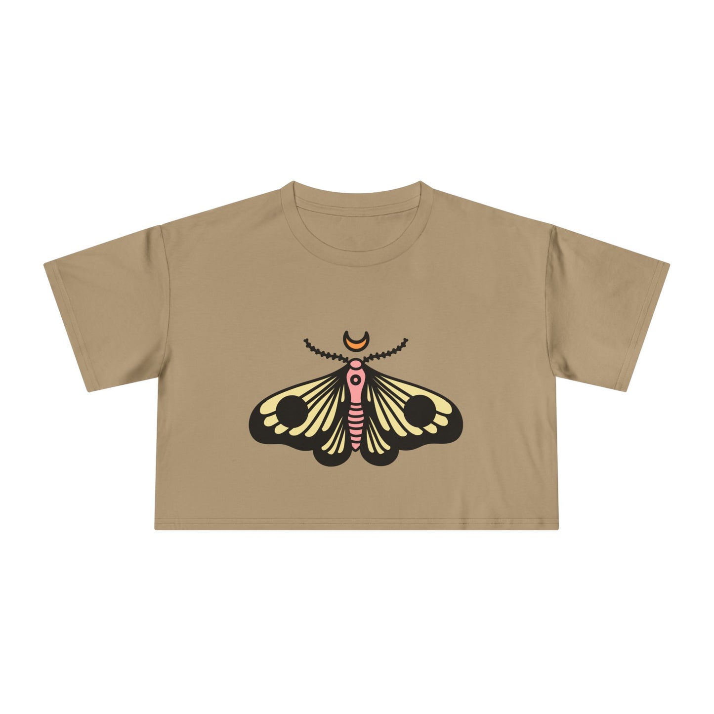 Bohemian Butterfly Women's Crop Tee - Stylish Summer Top