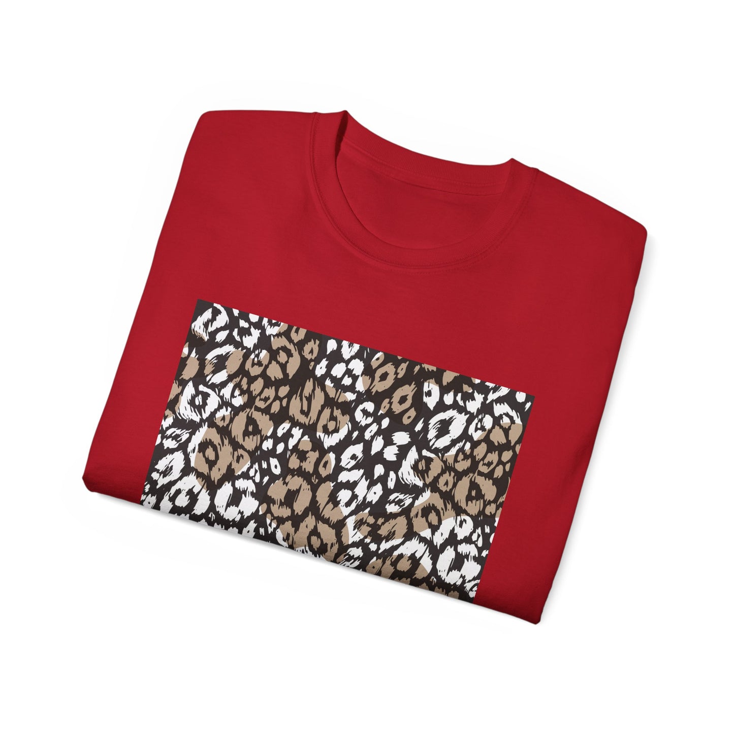 Leopard Print Unisex Ultra Cotton Tee - Casual Chic Style for Every Occasion