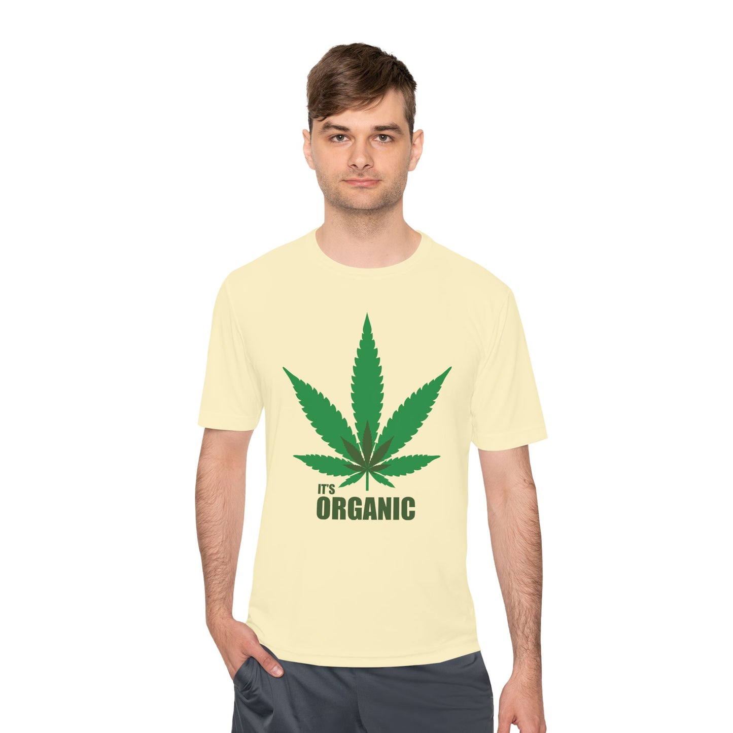 Organic Cannabis Leaf Unisex Moisture Wicking Tee