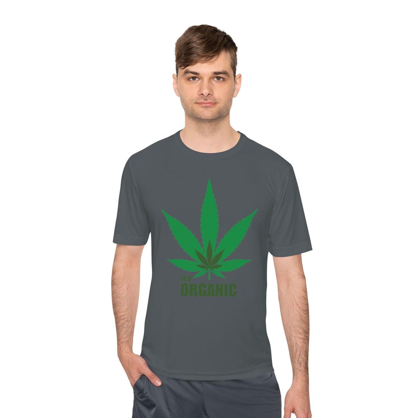 Organic Cannabis Leaf Unisex Moisture Wicking Tee