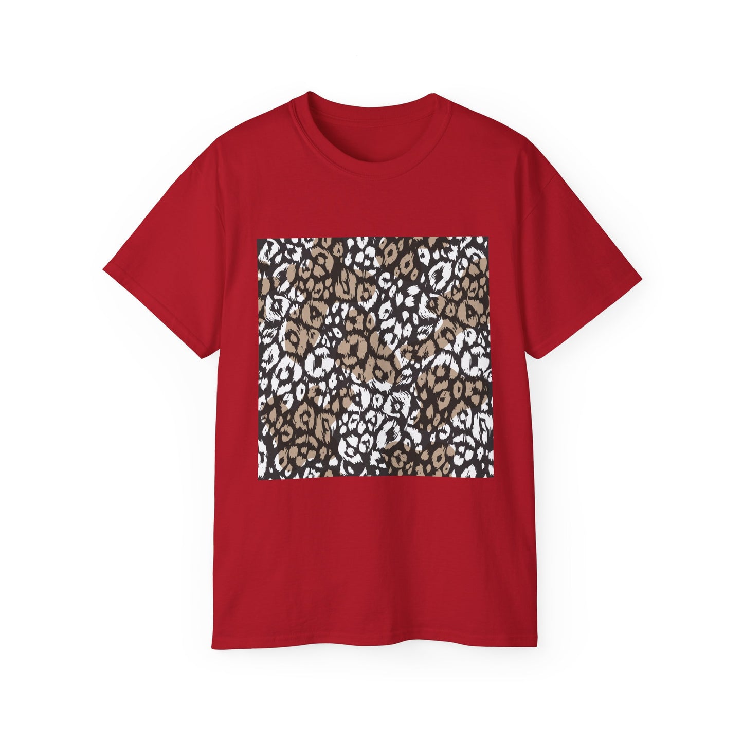 Leopard Print Unisex Ultra Cotton Tee - Casual Chic Style for Every Occasion
