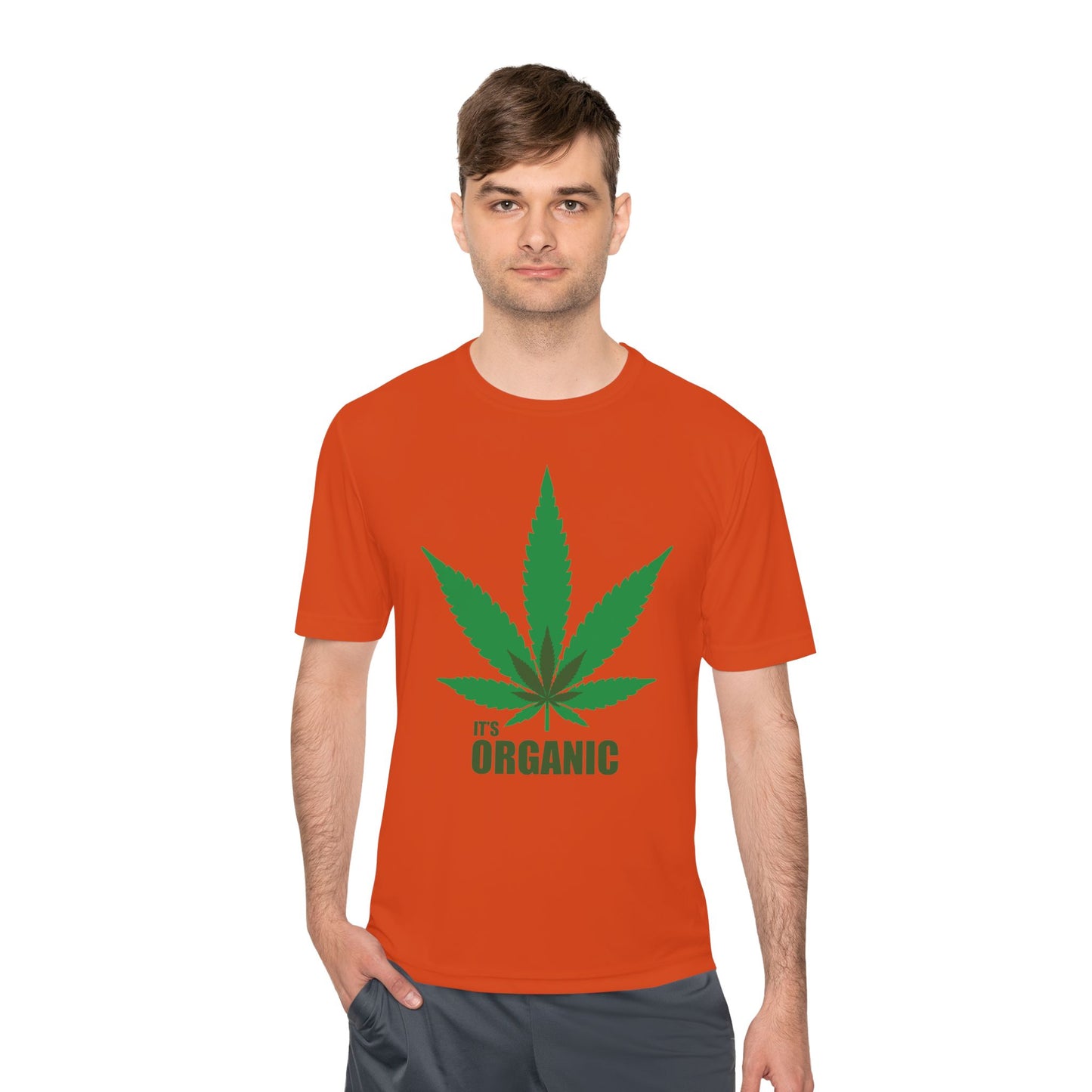 Organic Cannabis Leaf Unisex Moisture Wicking Tee