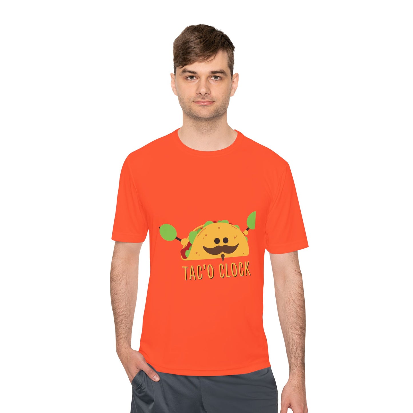 Unisex Taco Clock Moisture Wicking Tee - Fun Foodie Shirt for Casual Wear