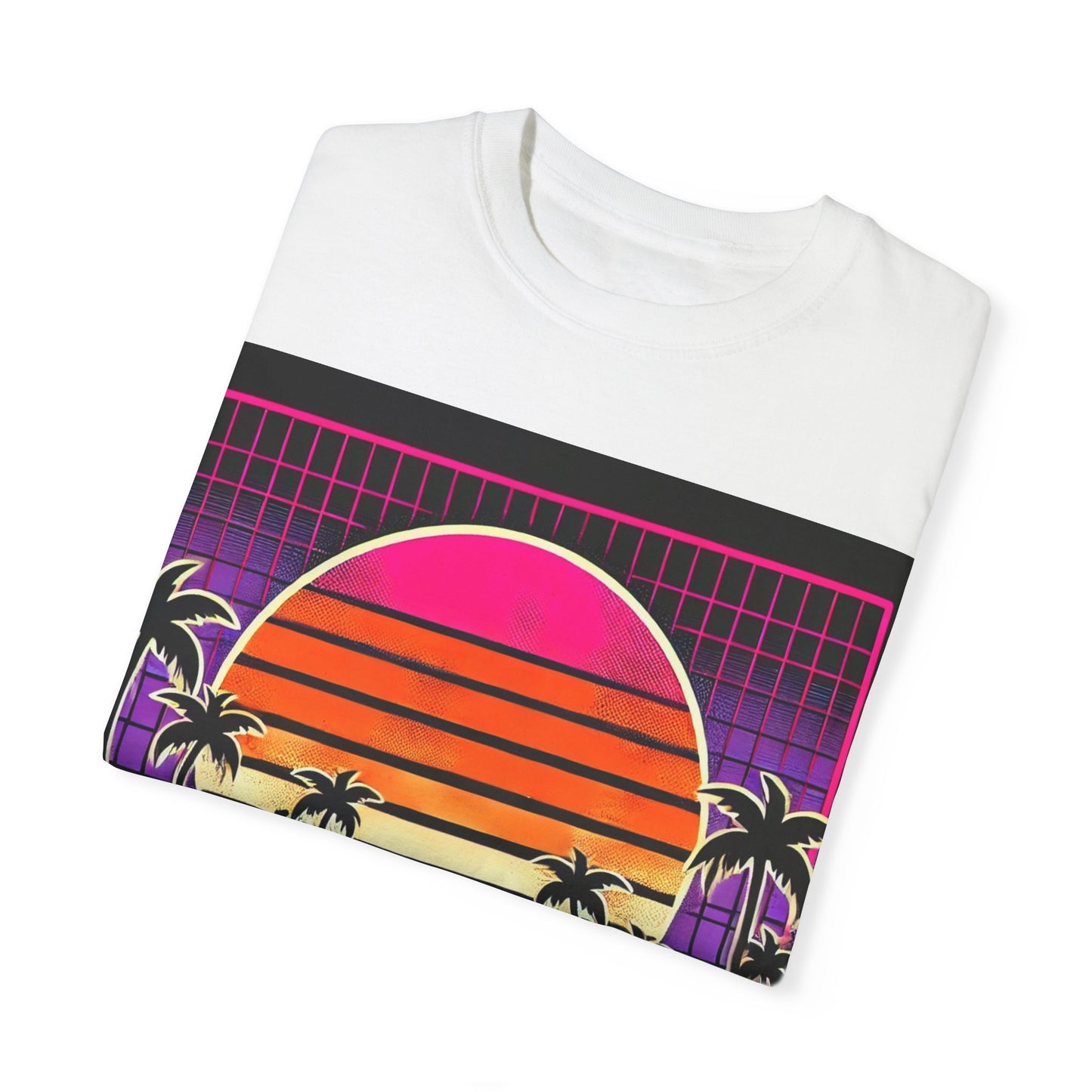 Retro 80's Baby Unisex T-Shirt - Vibrant Sunset Design