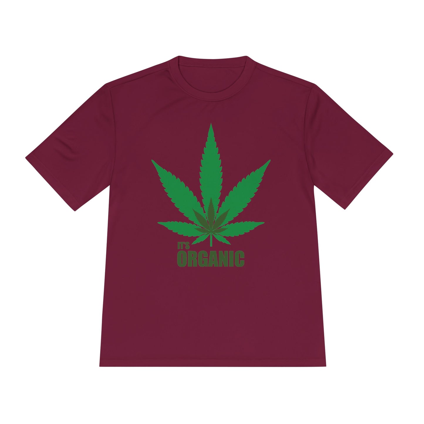 Organic Cannabis Leaf Unisex Moisture Wicking Tee