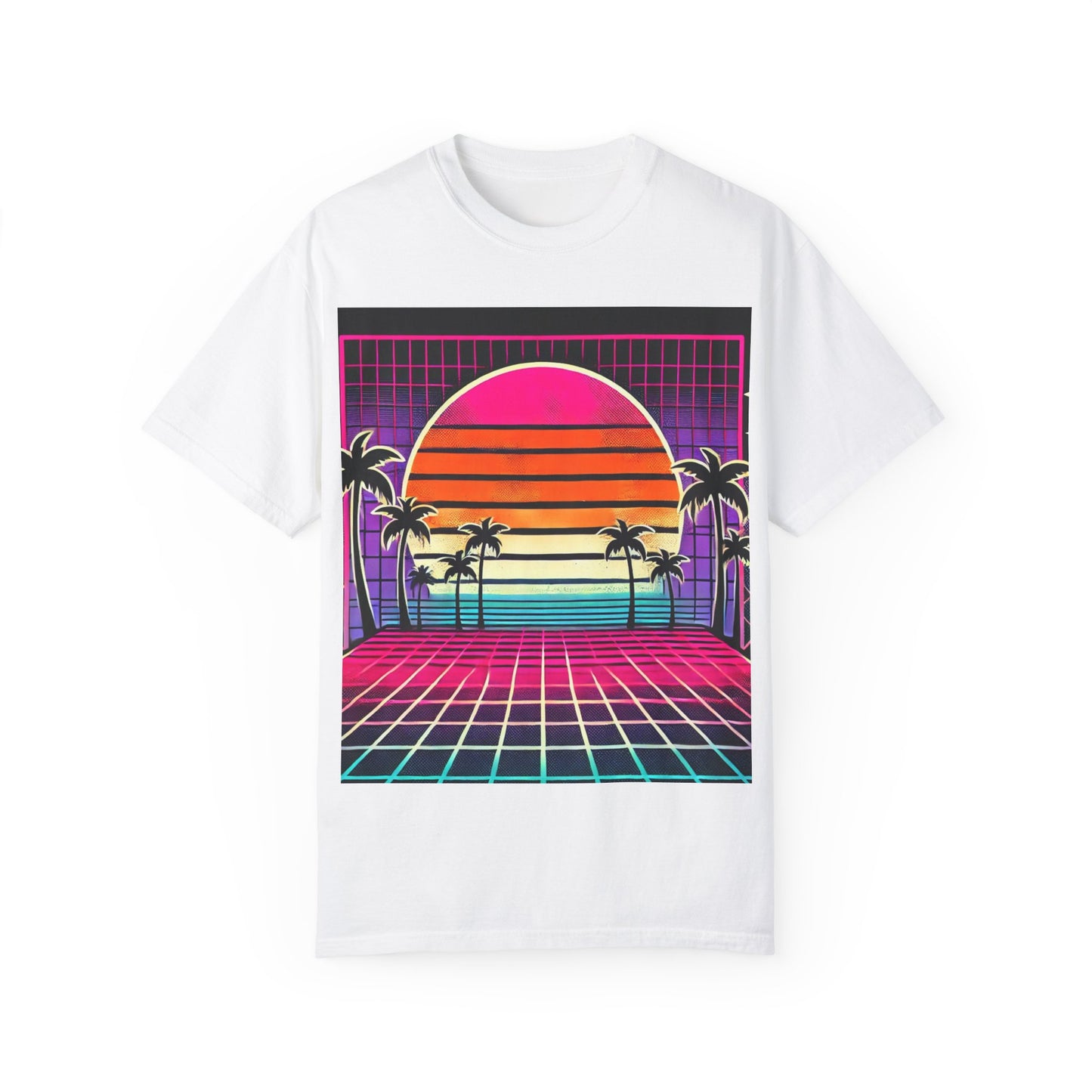 Retro 80's Baby Unisex T-Shirt - Vibrant Sunset Design