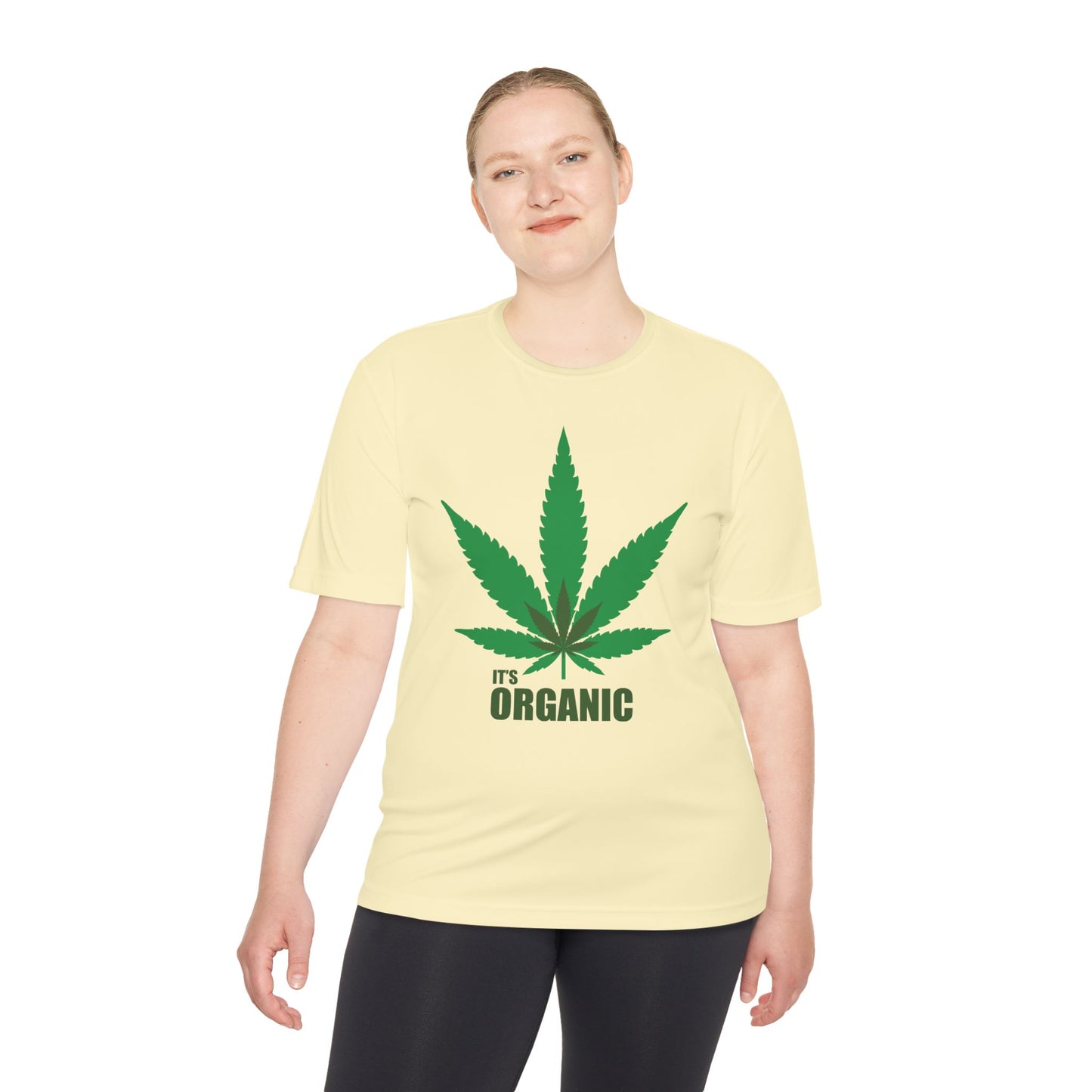 Organic Cannabis Leaf Unisex Moisture Wicking Tee