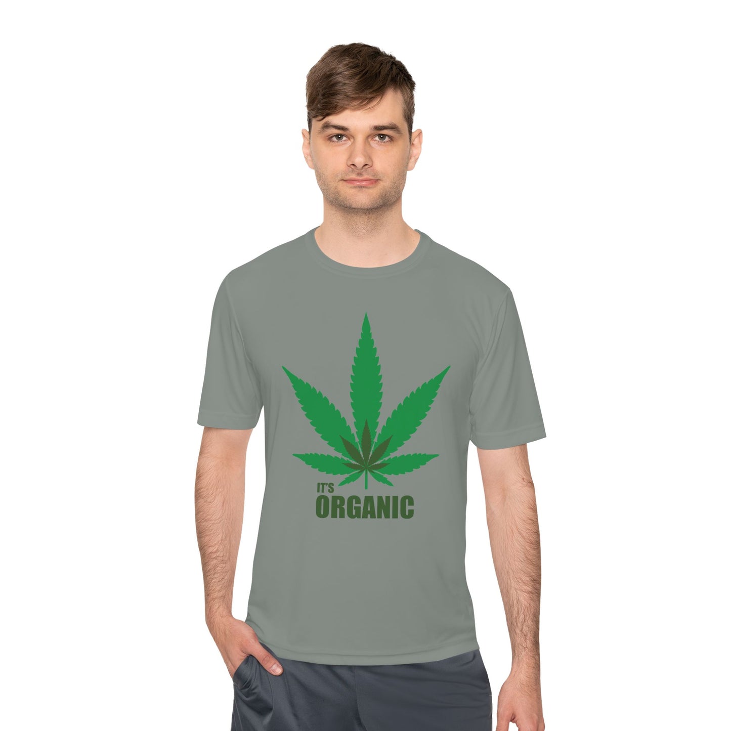 Organic Cannabis Leaf Unisex Moisture Wicking Tee