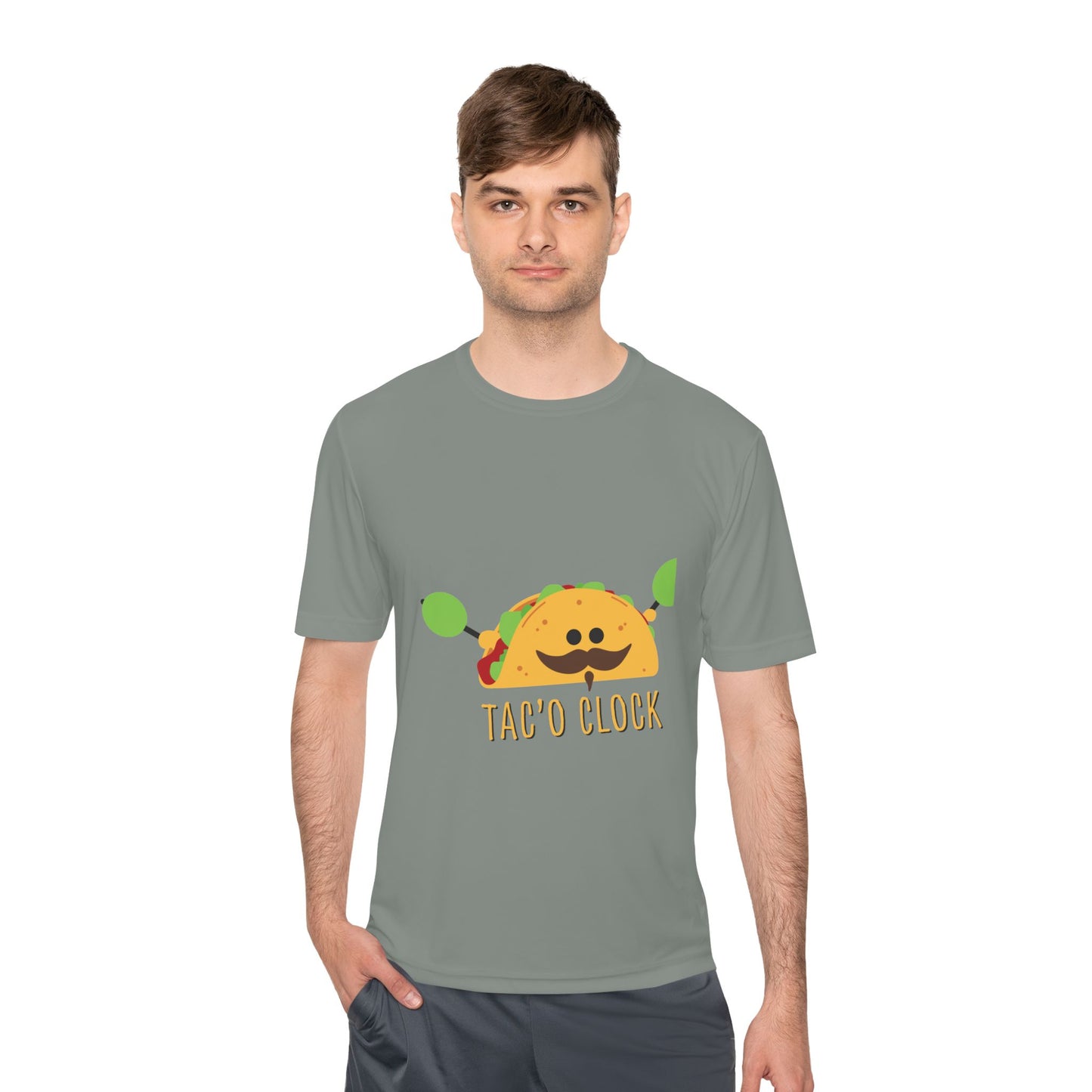 Unisex Taco Clock Moisture Wicking Tee - Fun Foodie Shirt for Casual Wear
