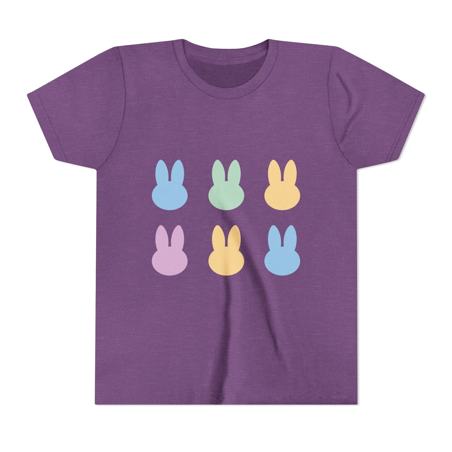 Colorful Bunny Youth Short Sleeve Tee - Fun Spring & Easter Shirt