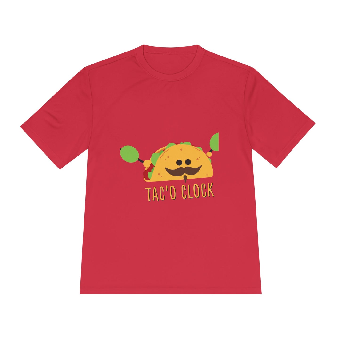 Unisex Taco Clock Moisture Wicking Tee - Fun Foodie Shirt for Casual Wear