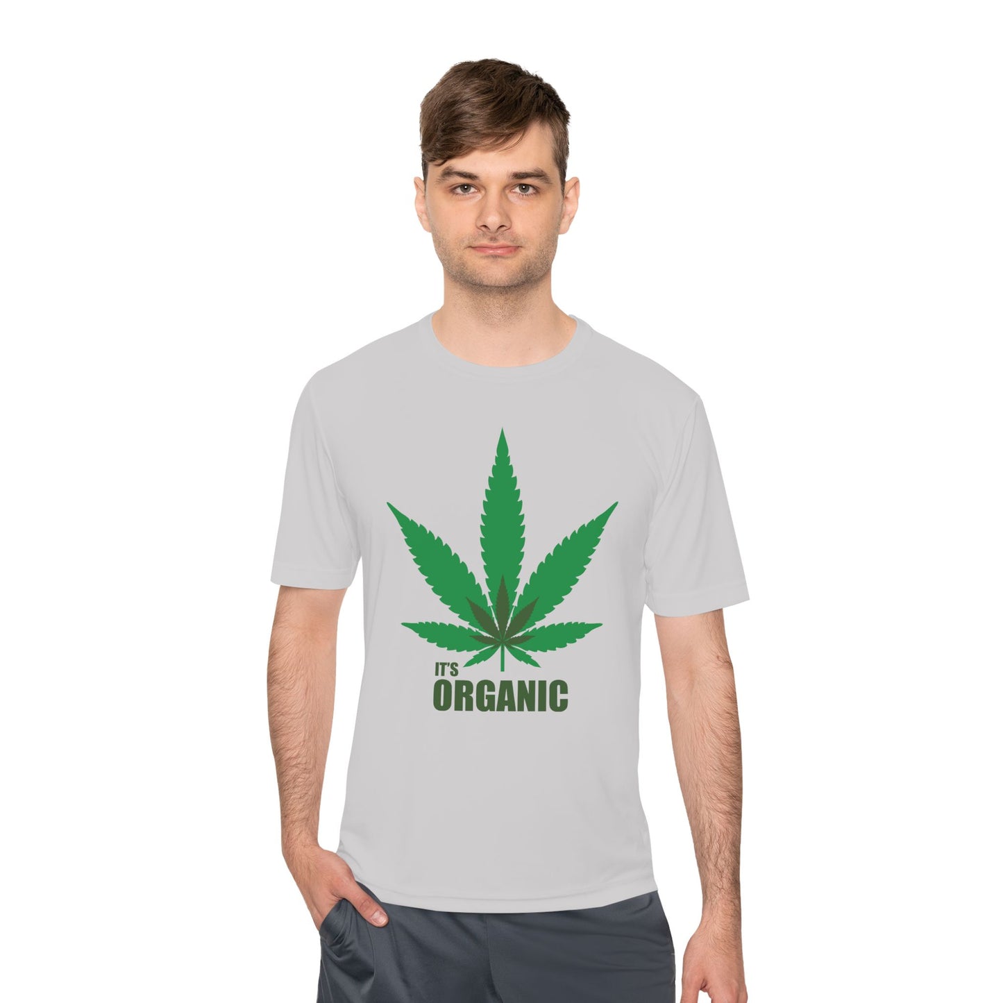 Organic Cannabis Leaf Unisex Moisture Wicking Tee