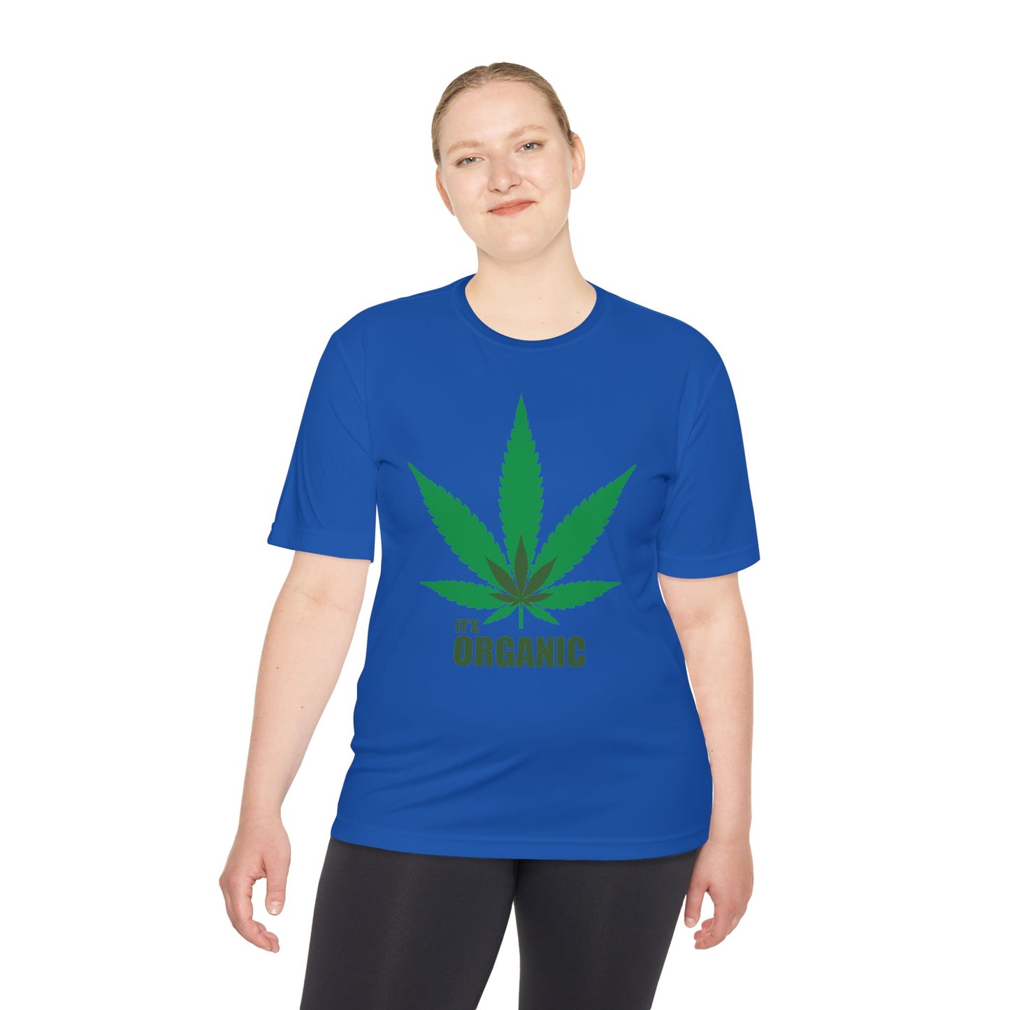 Organic Cannabis Leaf Unisex Moisture Wicking Tee