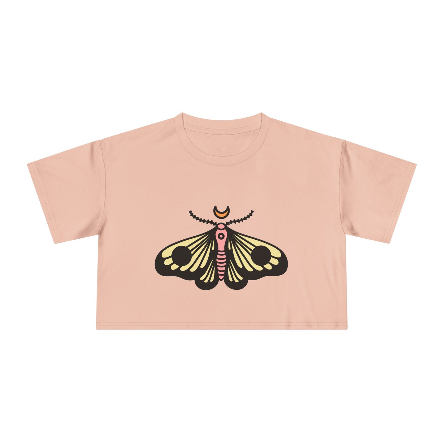 Bohemian Butterfly Women's Crop Tee - Stylish Summer Top