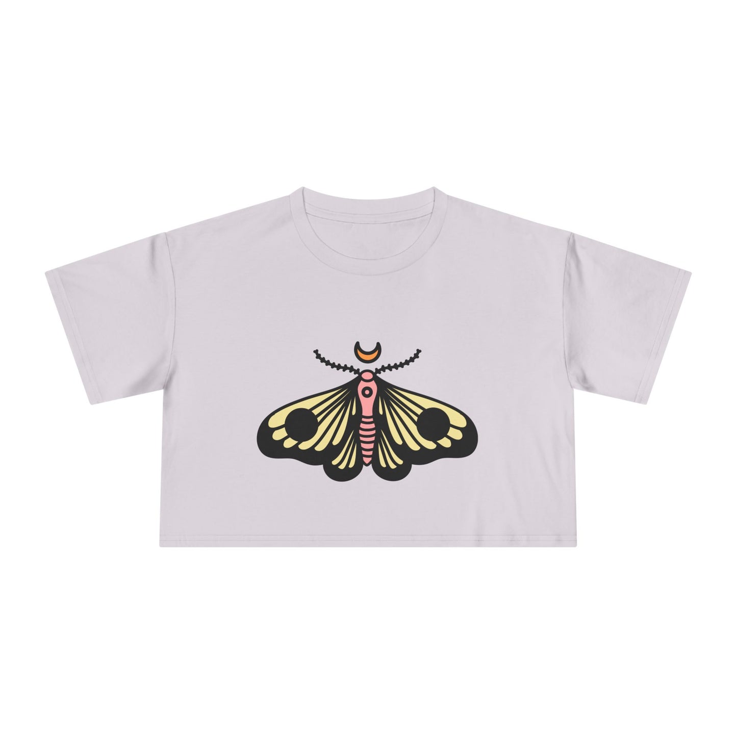 Bohemian Butterfly Women's Crop Tee - Stylish Summer Top
