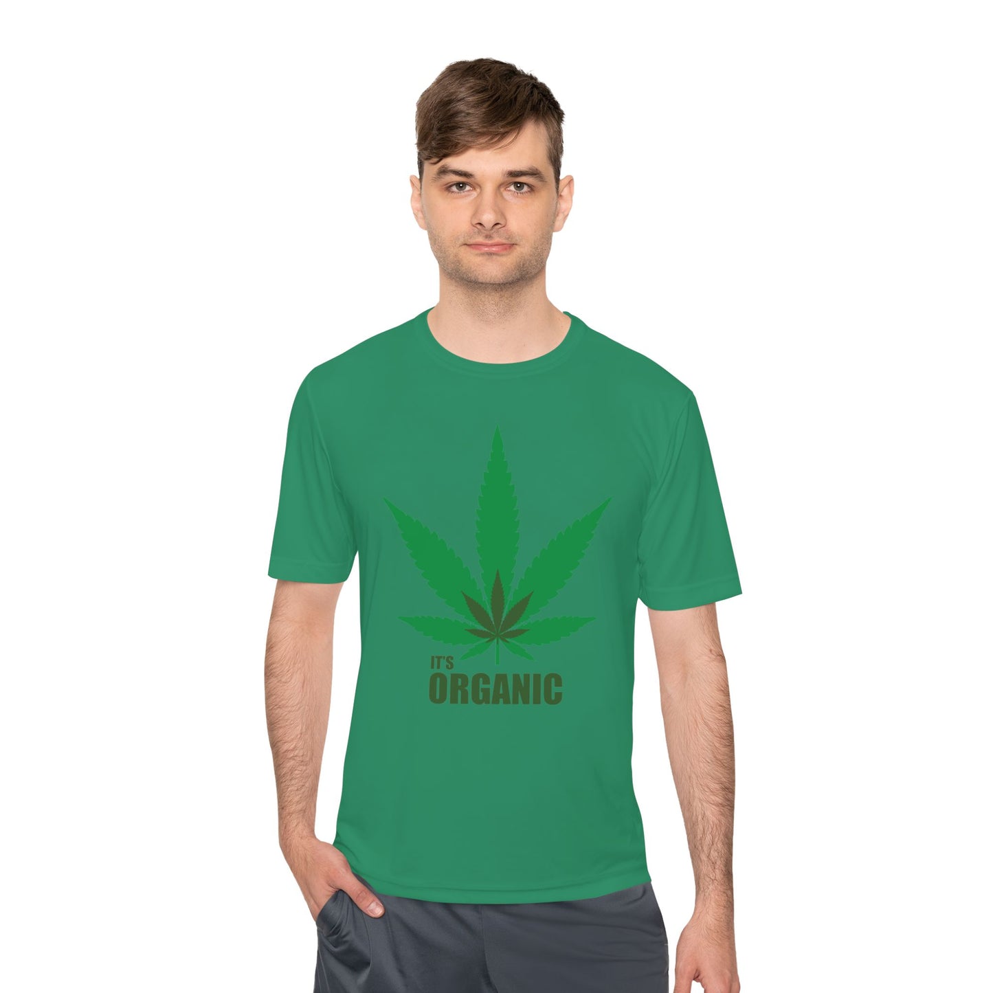Organic Cannabis Leaf Unisex Moisture Wicking Tee