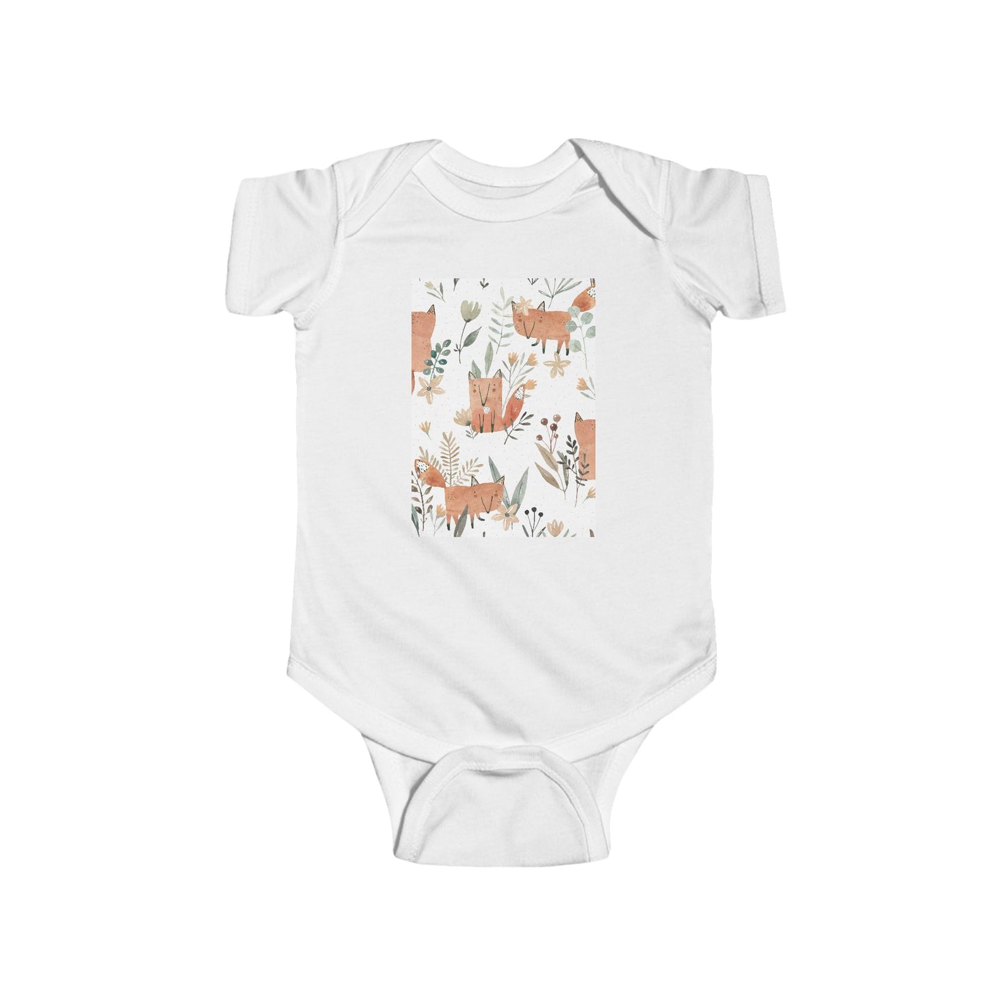 Cute Fox Pattern Infant Bodysuit - Perfect Baby Shower Gift