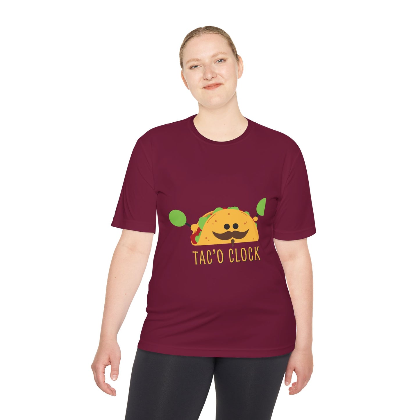 Unisex Taco Clock Moisture Wicking Tee - Fun Foodie Shirt for Casual Wear