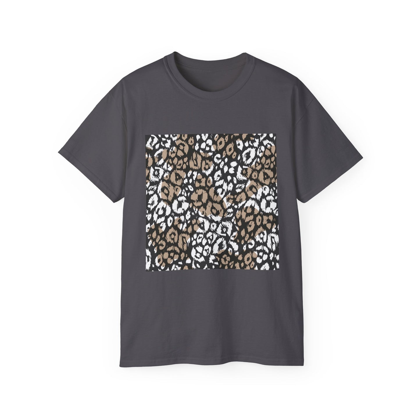 Leopard Print Unisex Ultra Cotton Tee - Casual Chic Style for Every Occasion
