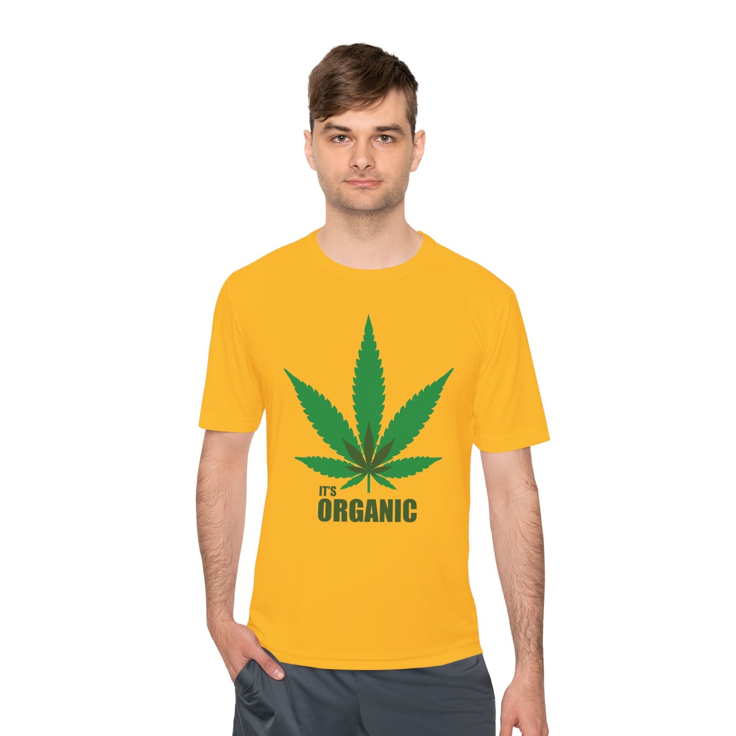 Organic Cannabis Leaf Unisex Moisture Wicking Tee