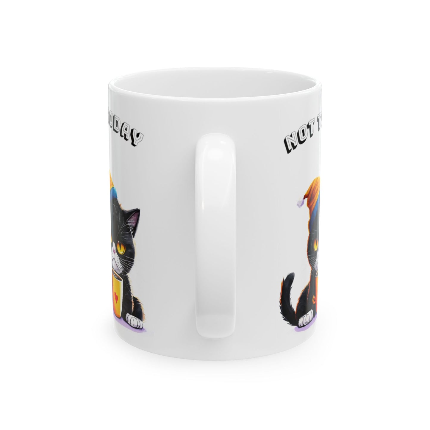 Cute Cat Ceramic Mug - "Not Today" Design - Perfect Gift for Cat Lovers