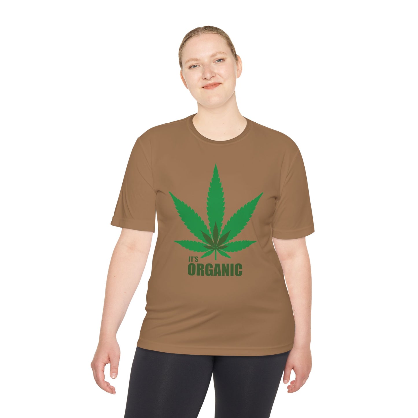 Organic Cannabis Leaf Unisex Moisture Wicking Tee