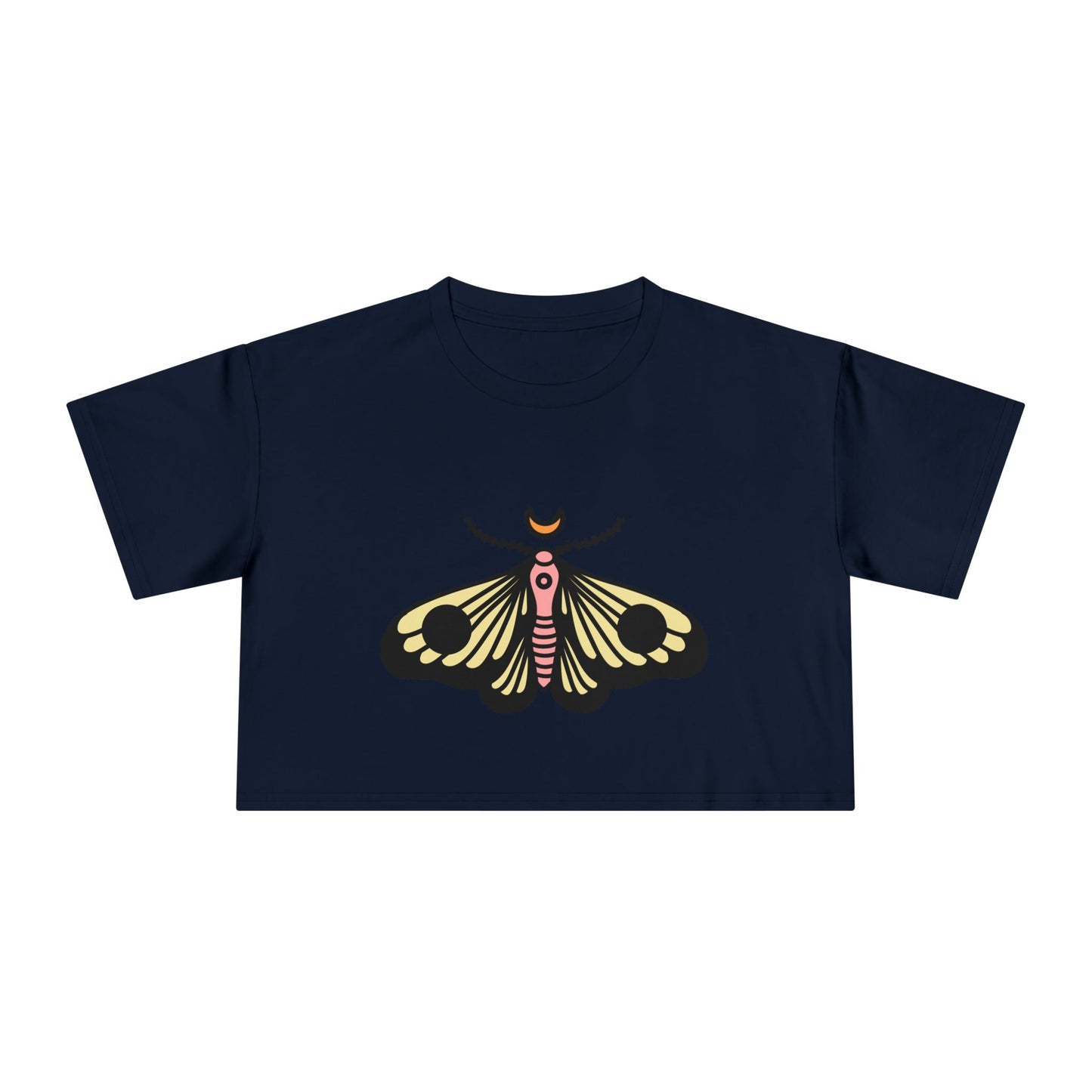 Bohemian Butterfly Women's Crop Tee - Stylish Summer Top