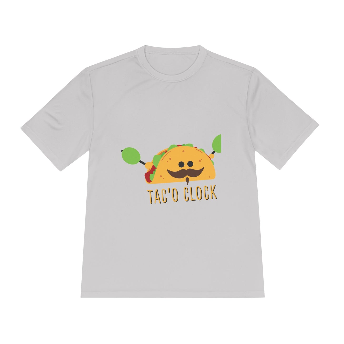 Unisex Taco Clock Moisture Wicking Tee - Fun Foodie Shirt for Casual Wear