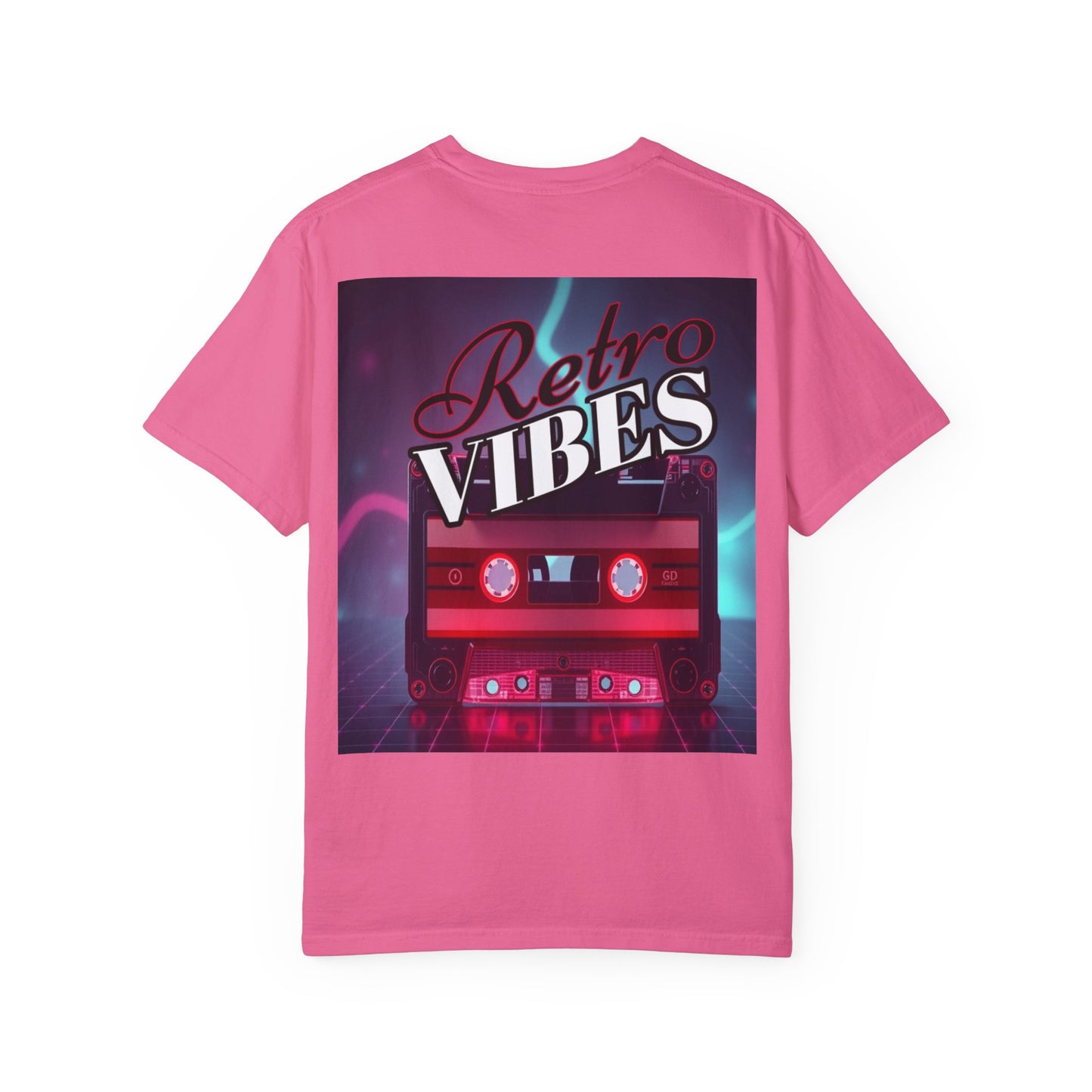 Retro Vibes Unisex Garment-Dyed T-Shirt - Vintage Cassette Design