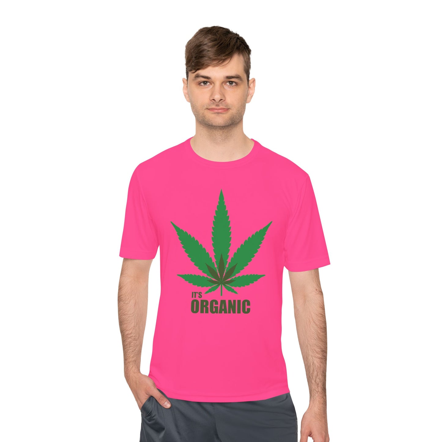 Organic Cannabis Leaf Unisex Moisture Wicking Tee