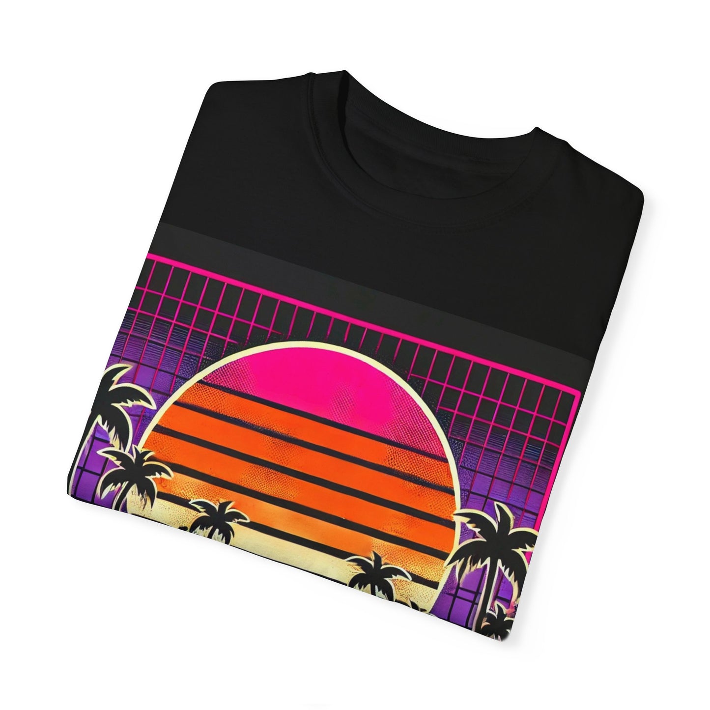 Retro 80's Baby Unisex T-Shirt - Vibrant Sunset Design