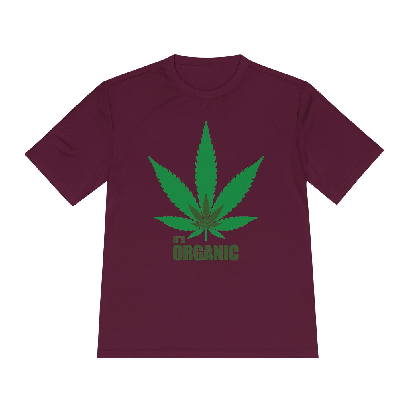 Organic Cannabis Leaf Unisex Moisture Wicking Tee
