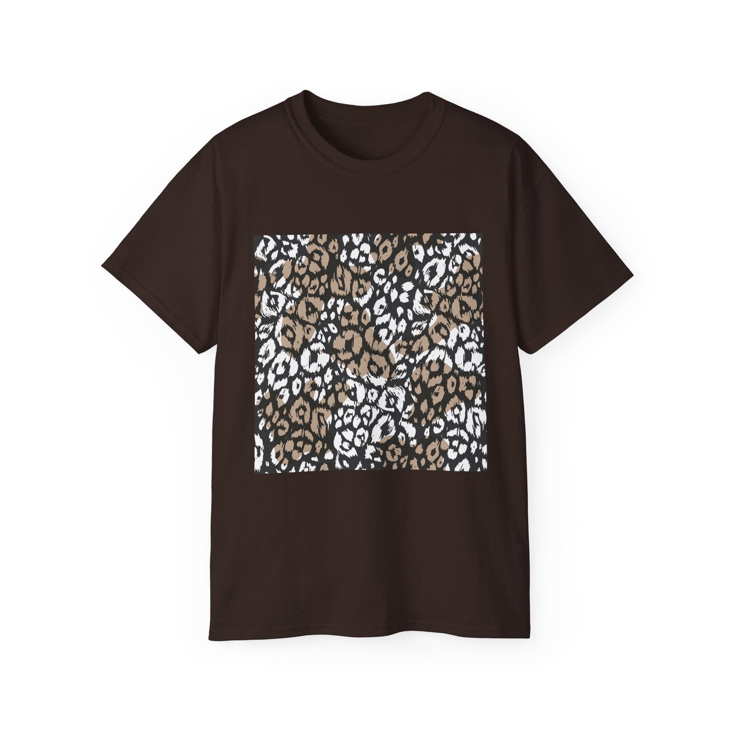 Leopard Print Unisex Ultra Cotton Tee - Casual Chic Style for Every Occasion