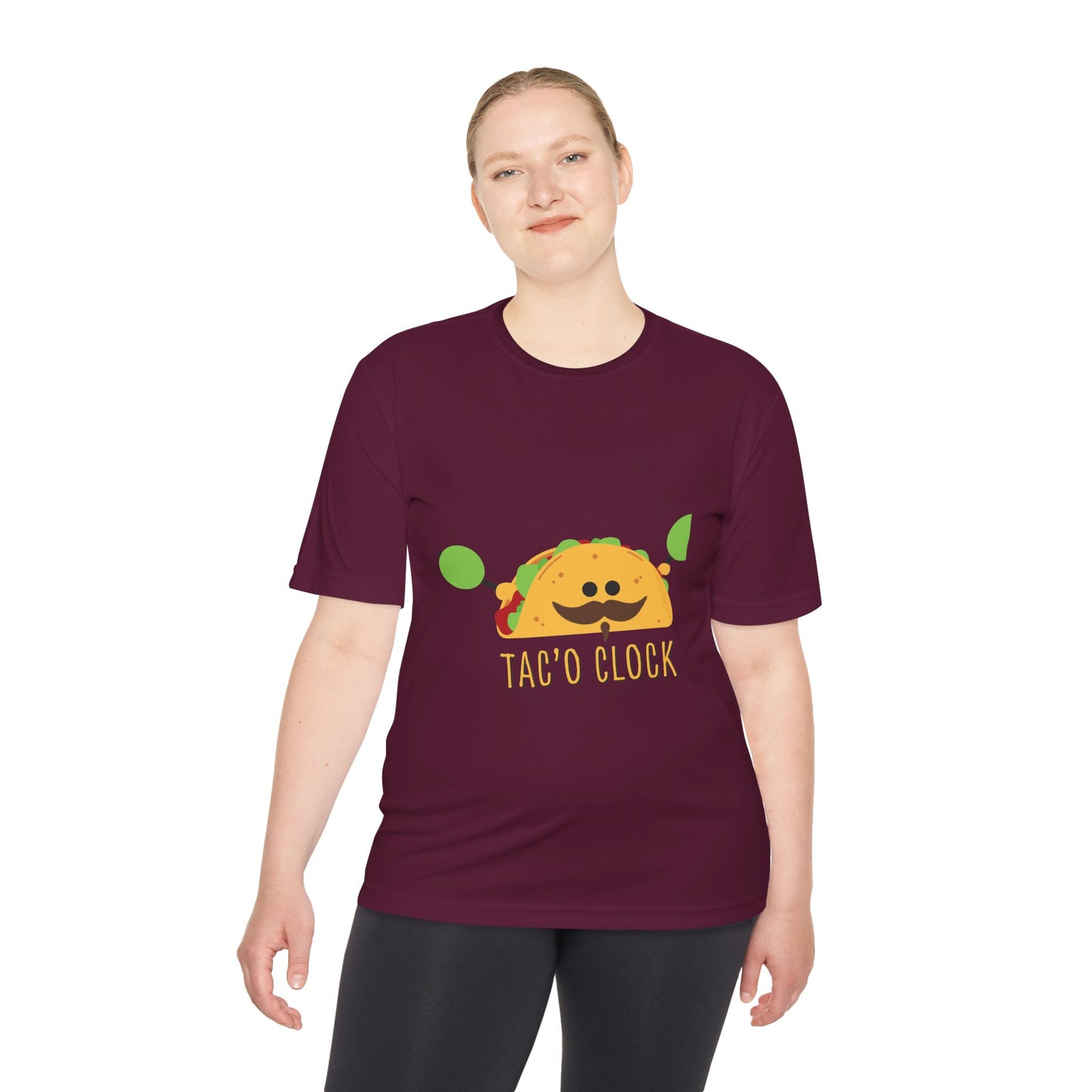 Unisex Taco Clock Moisture Wicking Tee - Fun Foodie Shirt for Casual Wear