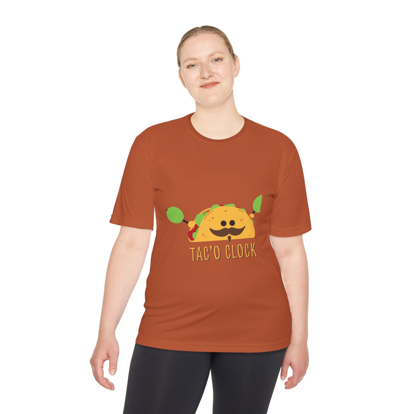Unisex Taco Clock Moisture Wicking Tee - Fun Foodie Shirt for Casual Wear