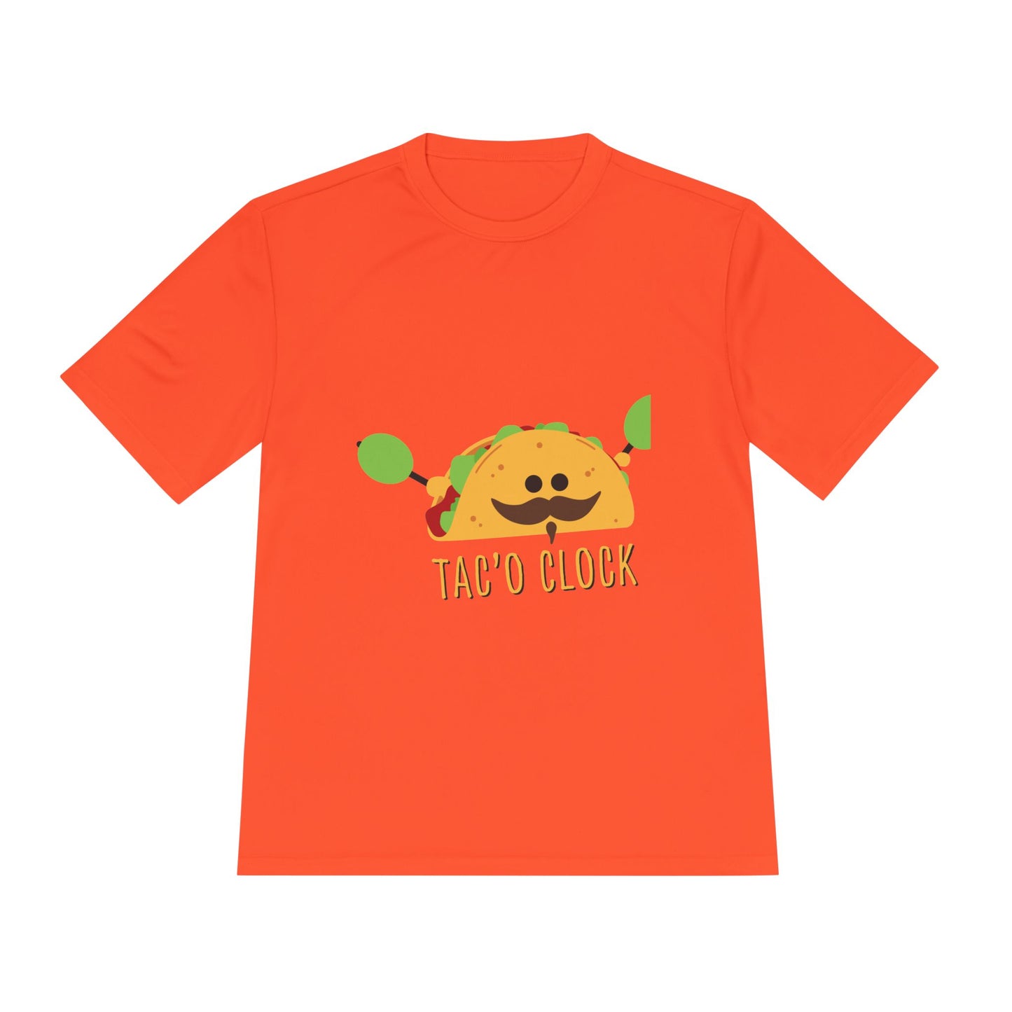 Unisex Taco Clock Moisture Wicking Tee - Fun Foodie Shirt for Casual Wear