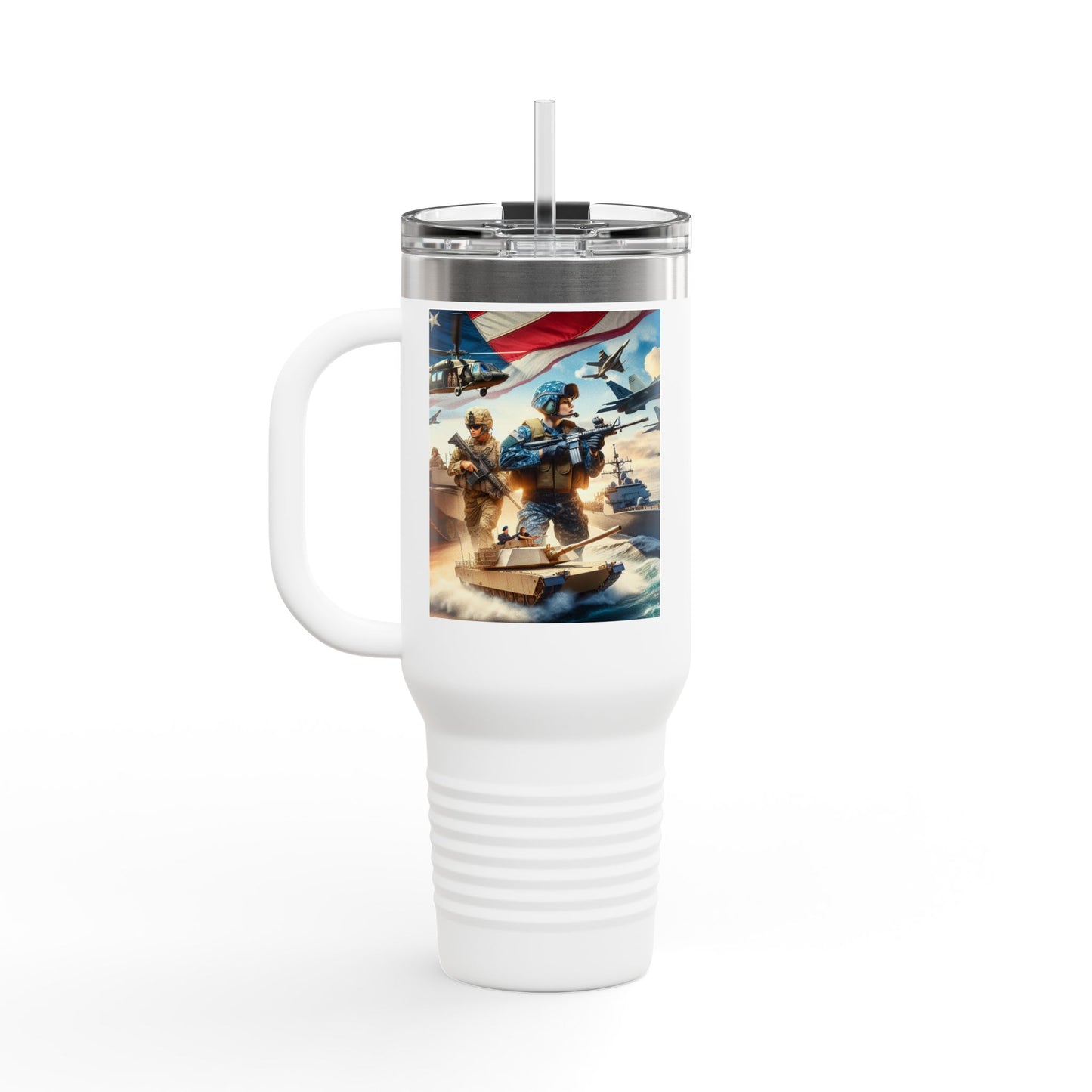 Patriotic Insulated Travel Mug - 40oz for Adventurers