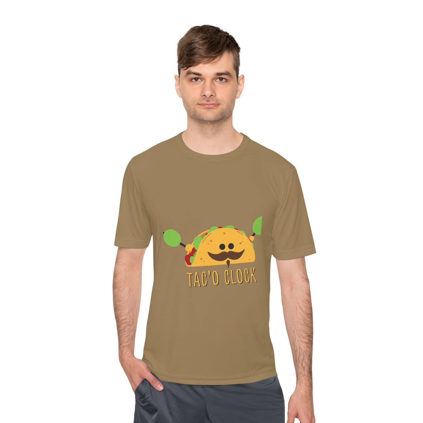 Unisex Taco Clock Moisture Wicking Tee - Fun Foodie Shirt for Casual Wear