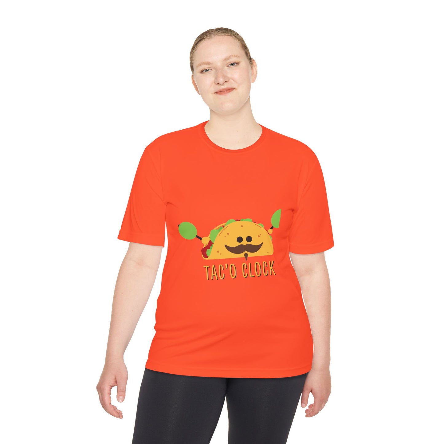 Unisex Taco Clock Moisture Wicking Tee - Fun Foodie Shirt for Casual Wear