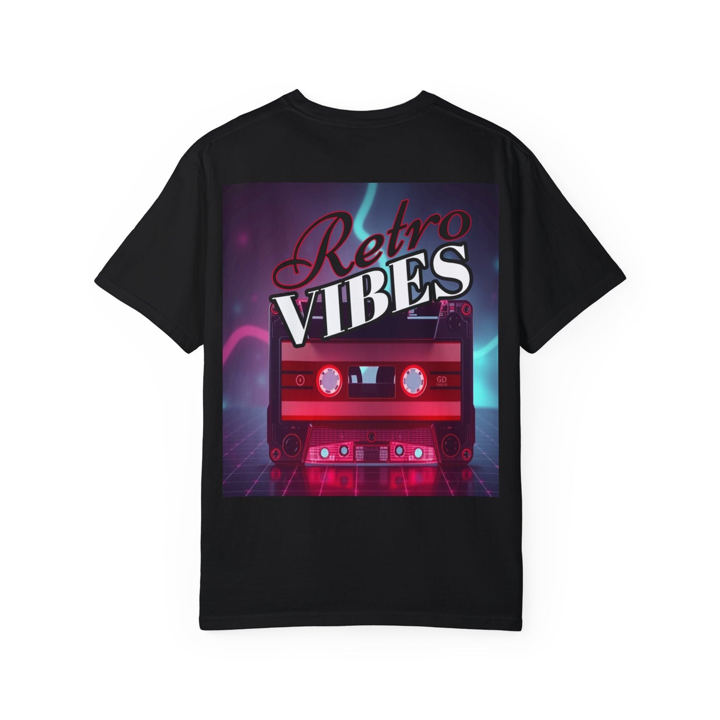 Retro Vibes Unisex Garment-Dyed T-Shirt - Vintage Cassette Design