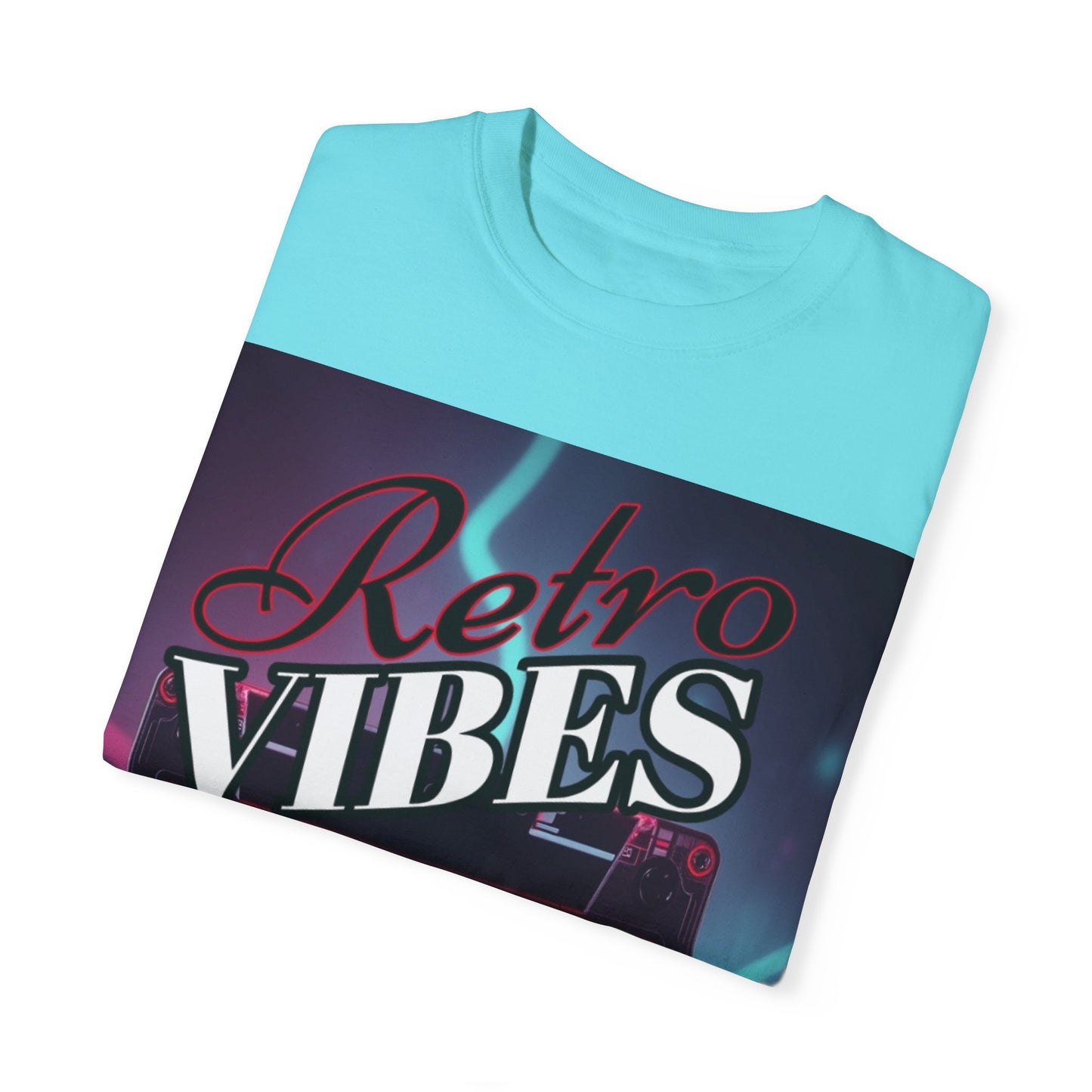 Retro Vibes Unisex Garment-Dyed T-Shirt - Vintage Cassette Design