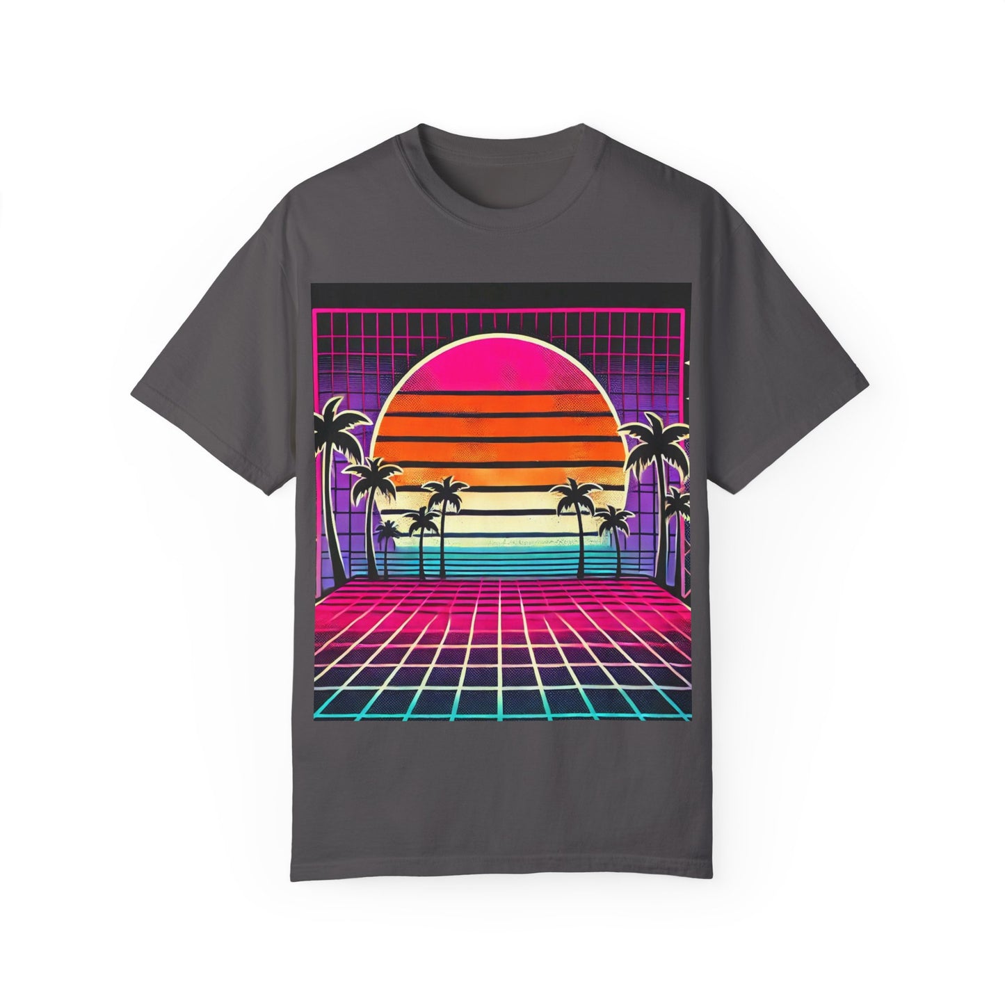 Retro 80's Baby Unisex T-Shirt - Vibrant Sunset Design