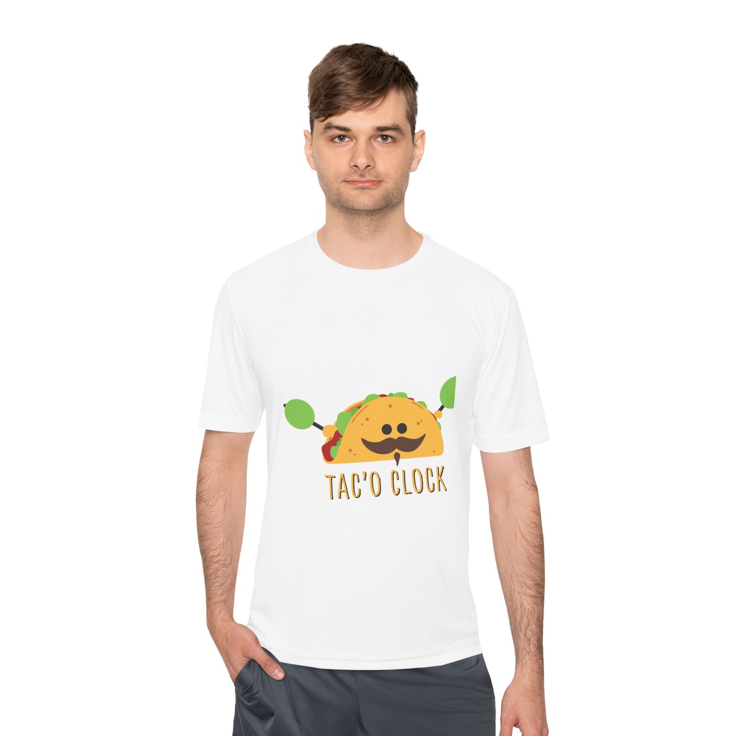 Unisex Taco Clock Moisture Wicking Tee - Fun Foodie Shirt for Casual Wear