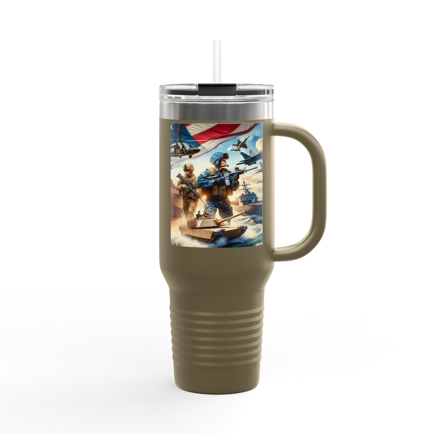 Patriotic Insulated Travel Mug - 40oz for Adventurers
