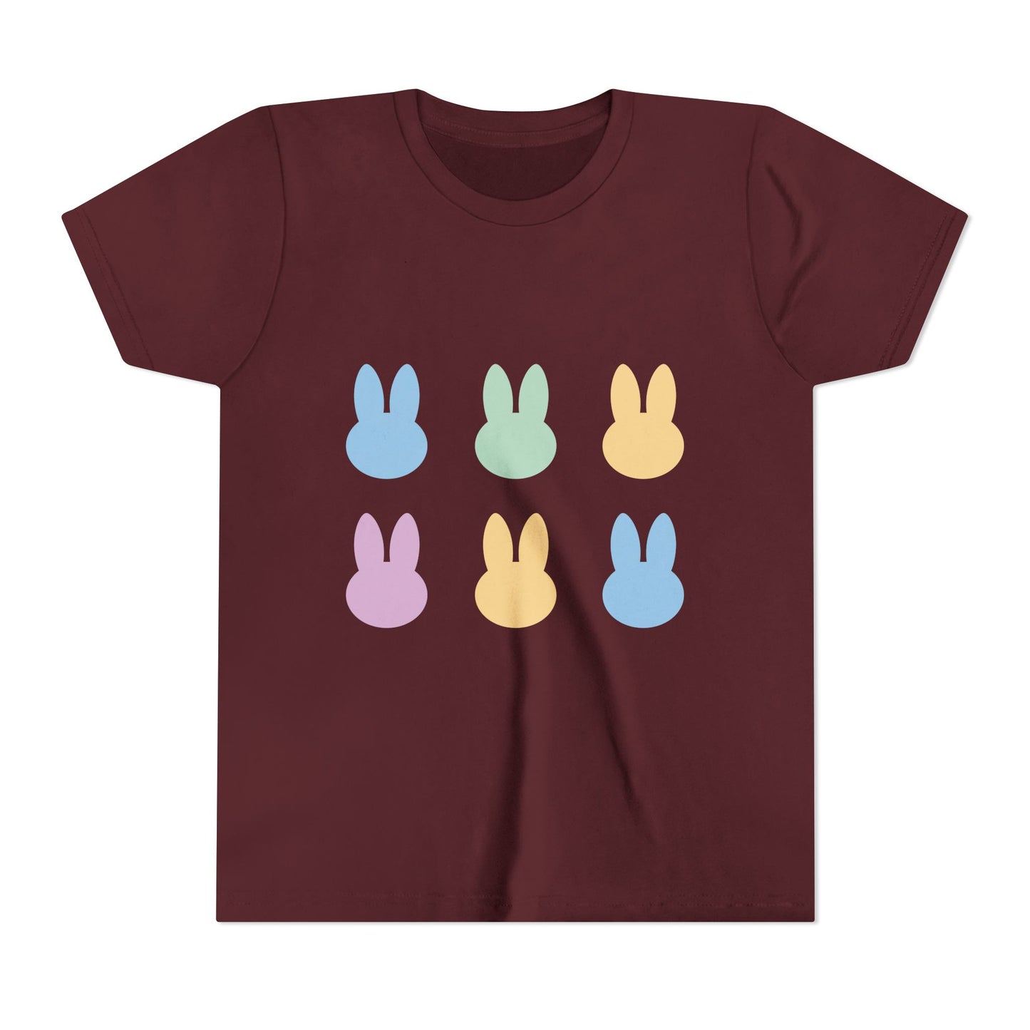 Colorful Bunny Youth Short Sleeve Tee - Fun Spring & Easter Shirt
