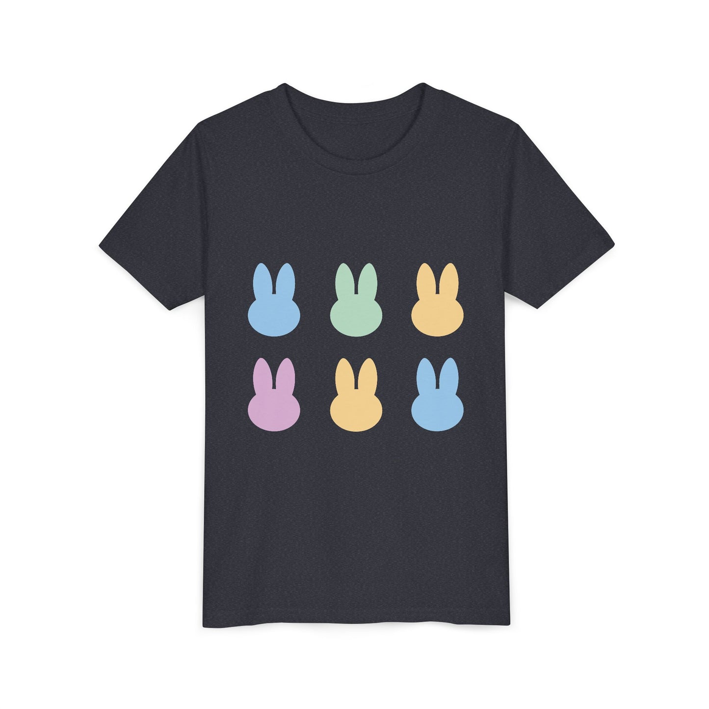 Colorful Bunny Youth Short Sleeve Tee - Fun Spring & Easter Shirt