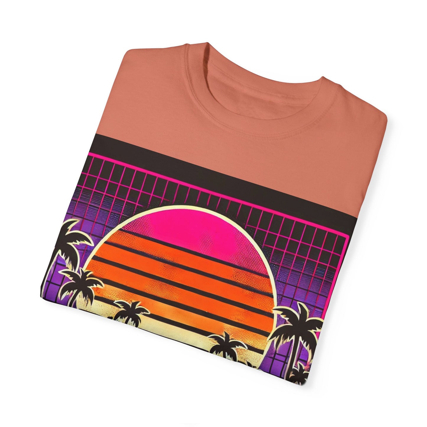 Retro 80's Baby Unisex T-Shirt - Vibrant Sunset Design