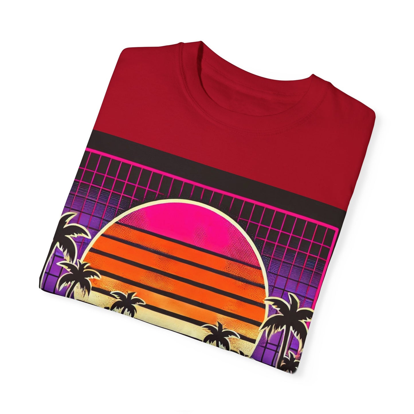 Retro 80's Baby Unisex T-Shirt - Vibrant Sunset Design