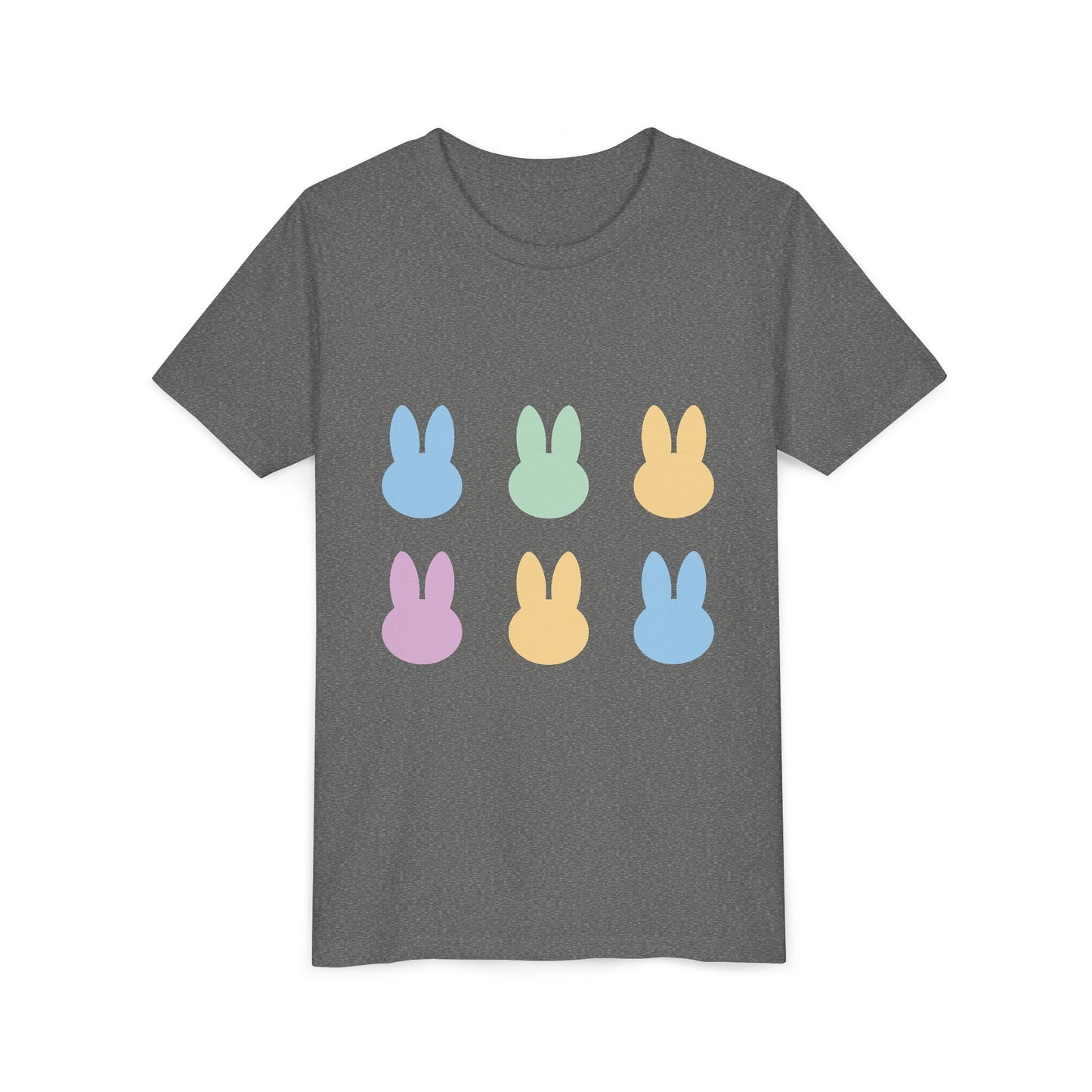 Colorful Bunny Youth Short Sleeve Tee - Fun Spring & Easter Shirt