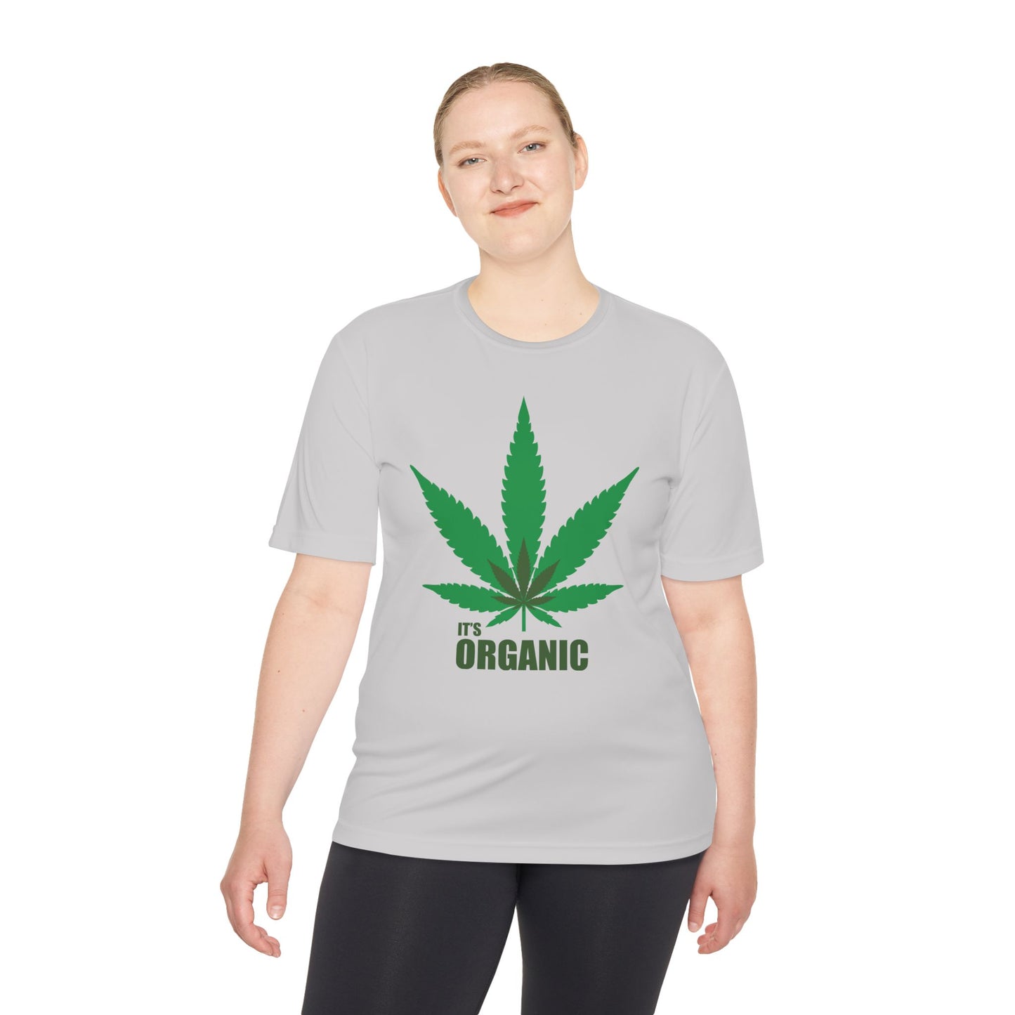 Organic Cannabis Leaf Unisex Moisture Wicking Tee